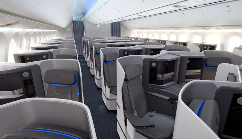nueva clase business de los tres nuevos Boeing 787-9 Dreamliner.